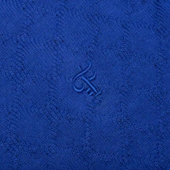 Hogan Pointelle Raglan Sleeve Sweater Polo - Indeevar Blue -Feature Clothing Feature Hogan Pointelle Raglan Sleeve Polo Sweater Indeevar Blue F042723X08IB 07 22 23 Feature KN 17