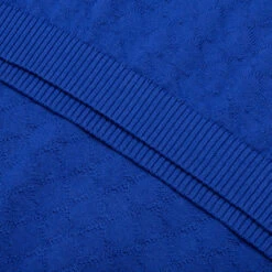 Hogan Pointelle Raglan Sleeve Sweater Polo - Indeevar Blue -Feature Clothing Feature Hogan Pointelle Raglan Sleeve Polo Sweater Indeevar Blue F042723X08IB 07 22 23 Feature KN 19