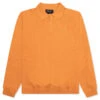 Hogan Pointelle Raglan Sleeve Sweater Polo - Jasper Orange