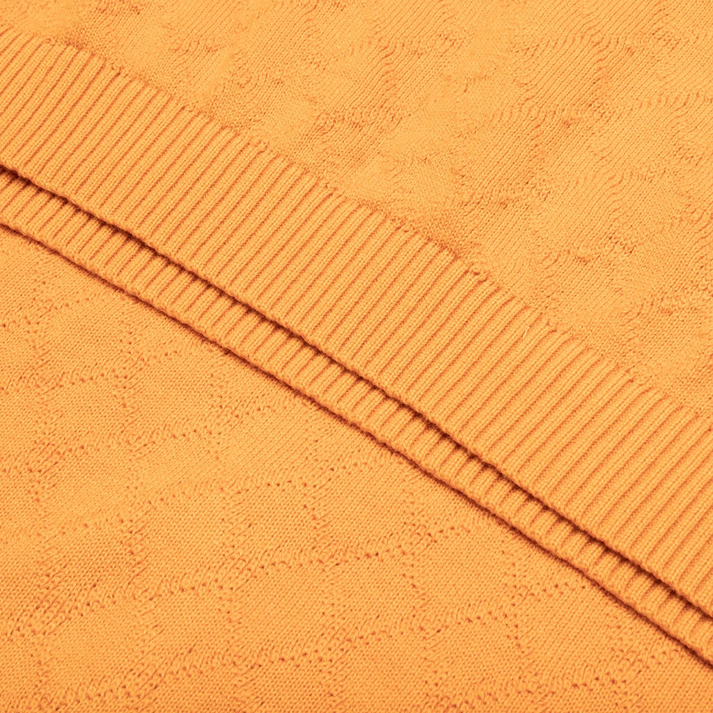 Hogan Pointelle Raglan Sleeve Sweater Polo - Jasper Orange 8 Hogan Pointelle Raglan Sleeve Sweater Polo - Jasper Orange - Image 6