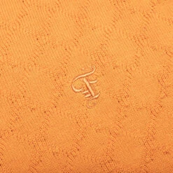 Hogan Pointelle Raglan Sleeve Sweater Polo - Jasper Orange 13 Hogan Pointelle Raglan Sleeve Sweater Polo - Jasper Orange -Feature Clothing Feature Hogan Pointelle Raglan Sleeve Polo Sweater Jasper Orange F042723X07JO 07 15 23 Feature KN 9