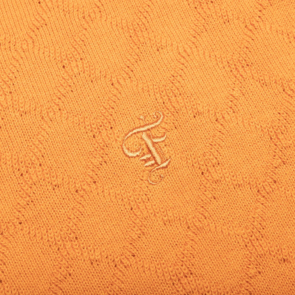 Hogan Pointelle Raglan Sleeve Sweater Polo - Jasper Orange 6 Hogan Pointelle Raglan Sleeve Sweater Polo - Jasper Orange - Image 4