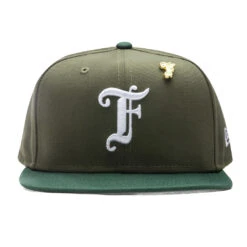 Feature X New Era Old English F Snapback - New Olive/Cilantro