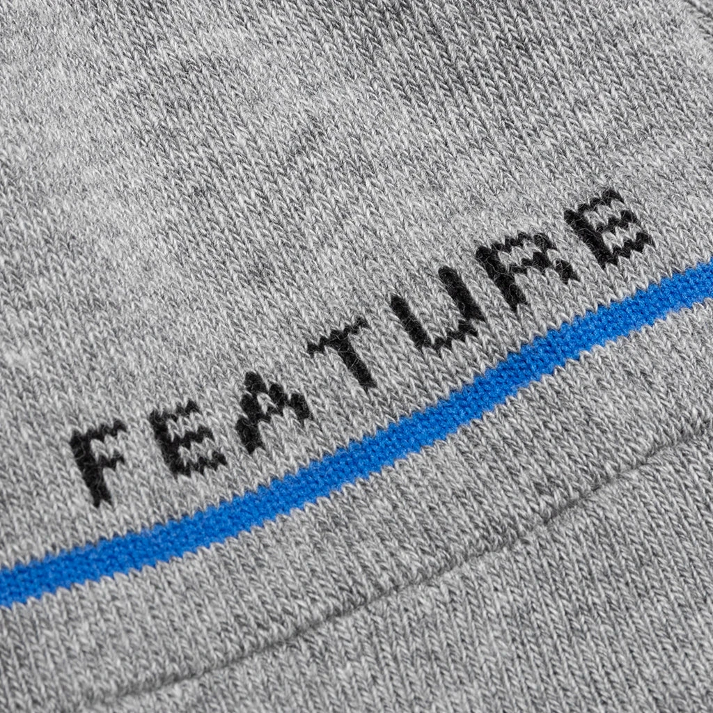 Tonal Script Crew Sock - Heather Grey (3-Pack) 4 Tonal Script Crew Sock - Heather Grey (3-Pack) - Image 2