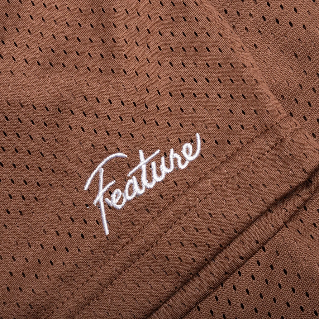 West Mesh Shorts - Brown 6 West Mesh Shorts - Brown - Image 4