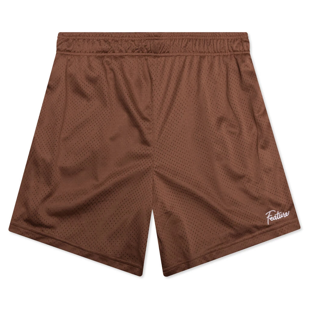 West Mesh Shorts - Brown 3 West Mesh Shorts - Brown