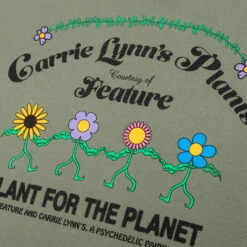 Feature X Carrie Lynn's Plants Plantship Hoodie - Oil Green -Feature Clothing Feature x Carrie Lynns Plants Plantship Hoodie Oil Green FEAXCARX5OI 01