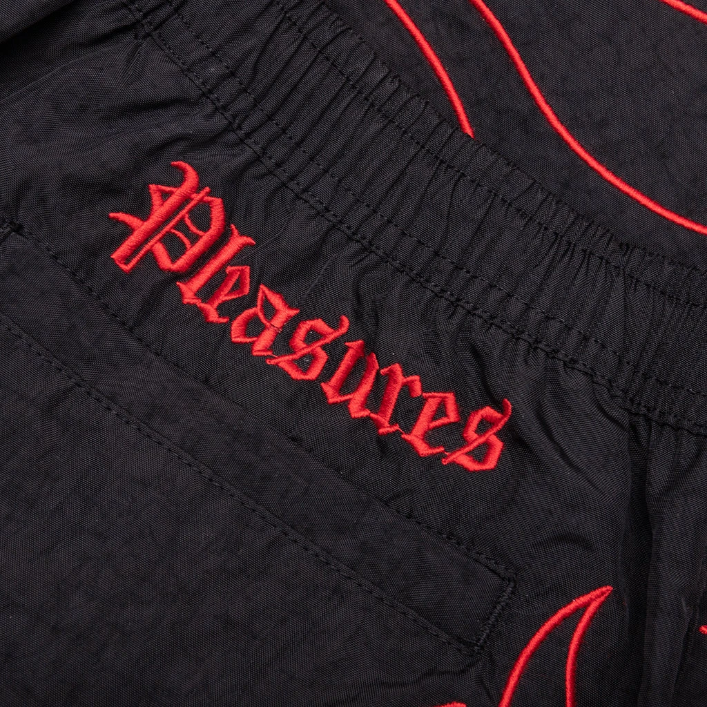 Pleasures Fiery Running Shorts - Black 6 Pleasures Fiery Running Shorts - Black - Image 4