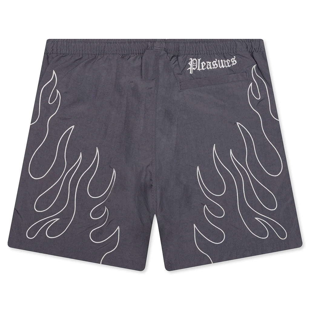 Pleasures Fiery Running Shorts - Grey 4 Pleasures Fiery Running Shorts - Grey - Image 2