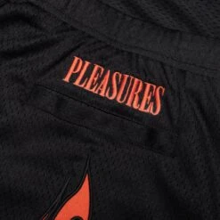Pleasures Flame Mesh Shorts - Black 7 Pleasures Flame Mesh Shorts - Black -Feature Clothing Flame Mesh Shorts Black P24SP008 BLACK 03 14 24 Feature KN 4