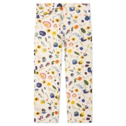 Floral Beaded Baggy Jean - Pressed Flower