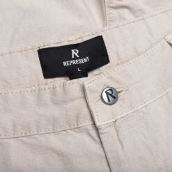 Represent Front Pocket Cargo Short - Champagne 11 Represent Front Pocket Cargo Short - Champagne -Feature Clothing Front Pocket Cargo Short Champagne MLM100318 25 05 22 25 Feature JA 8