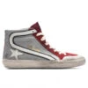 Golden Goose Slide Leather Sneakers - Grey/Dark Red/White/Silver 1 Golden Goose Slide Leather Sneakers - Grey/Dark Red/White/Silver -Feature Clothing Golden Goose Slide Leather Sneakers Grey Dark Red White Silver GMF00211.F002585.81540 05 26 23 Feature KN MG