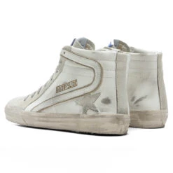 Golden Goose Slide Leather Sneakers - White/Ice 8 Golden Goose Slide Leather Sneakers - White/Ice -Feature Clothing Golden Goose Slide Leather Upper Suede Star and Toe White Ice GMF00115.F000324.10276 722
