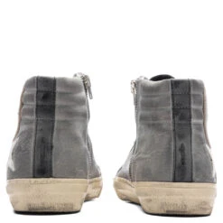 Golden Goose Slide Wax Suede Sneaker - Mud/White/Black/Silver -Feature Clothing Golden Goose Slide Wax Suede Sneaker Mud White Black Silver GMF00115.F003231.60364 05 18 23 Feature JP 6