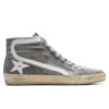 Golden Goose Slide Wax Suede Sneaker - Mud/White/Black/Silver -Feature Clothing Golden Goose Slide Wax Suede Sneaker Mud White Black Silver GMF00115.F003231.60364 05 18 23 Feature JP MG
