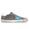 Golden Goose Super-Star Sneakers - Grey/Turquoise -Feature Clothing Golden Goose Sneakers Superstar Grey Turquoise GMF00101.F000339.60253 12 12 2020 01