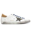 Golden Goose Super-Star Sneakers - White/Drill Green/Brown 1 Golden Goose Super-Star Sneakers - White/Drill Green/Brown -Feature Clothing Golden Goose Superstar Leather Upper Suede Star Nabuk Heel White Drill Green Brown GMF00101.F000368.10289 10 28 2020 01