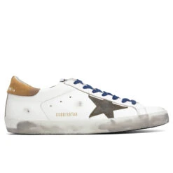 Golden Goose Super-Star Sneakers - White/Drill Green/Brown