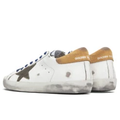 Golden Goose Super-Star Sneakers - White/Drill Green/Brown -Feature Clothing Golden Goose Superstar Leather Upper Suede Star Nabuk Heel White Drill Green Brown GMF00101.F000368.10289 10 28 2020 01 3