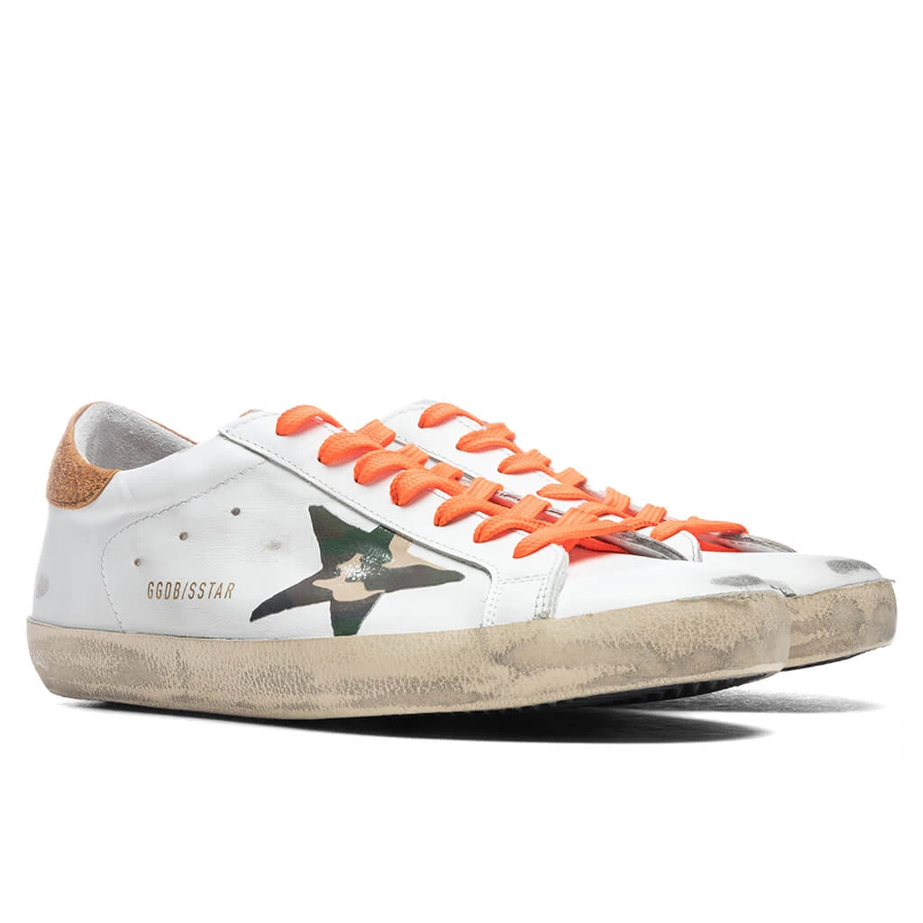 Golden Goose Super-Star Sneakers - White/Camouflage Green/Cognac 4 Golden Goose Super-Star Sneakers - White/Camouflage Green/Cognac - Image 2