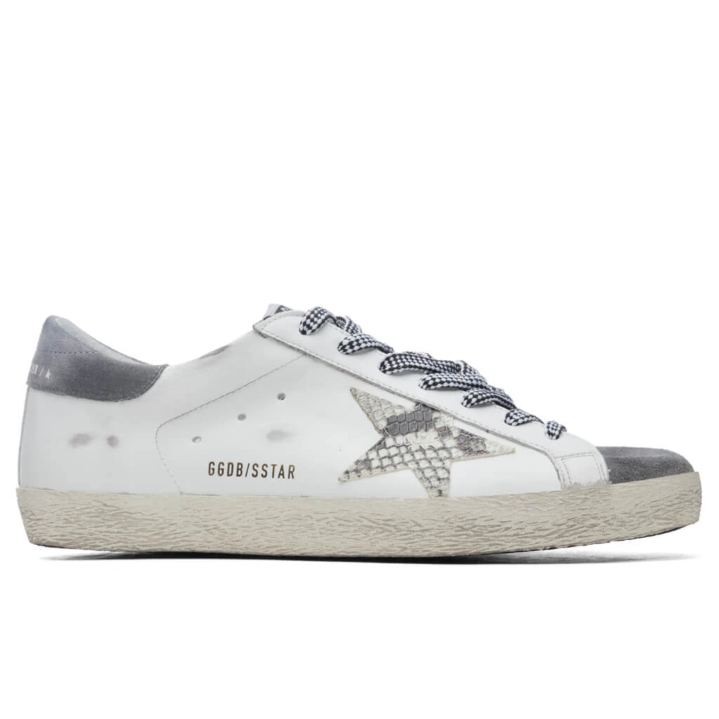 Golden Goose Super-Star Sneakers - White/Grey Asphalt 3 Golden Goose Super-Star Sneakers - White/Grey Asphalt