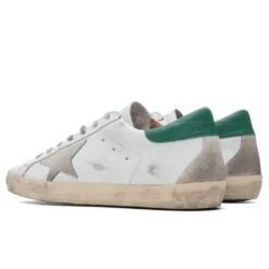 Golden Goose Super-Star Sneakers - White/Ice/Green -Feature Clothing Golden Goose Superstar White Ice Green GMF00102.F002180.10802 08 28 2021 01 3