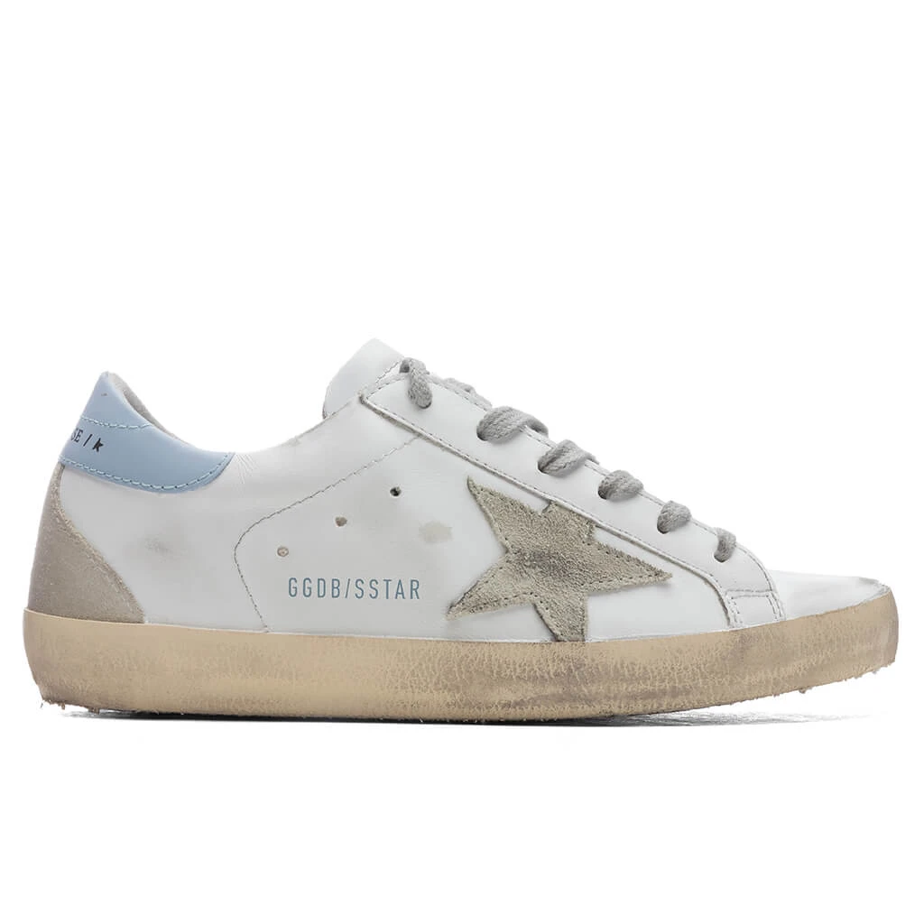 Golden Goose Women's Super-Star Sneakers - White/Ice/Powder Blue 3 Golden Goose Women's Super-Star Sneakers - White/Ice/Powder Blue