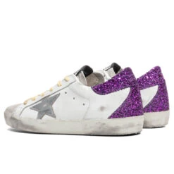Golden Goose Women's Super-Star Sneakers - White/Ice/Silver/Purple 8 Golden Goose Women's Super-Star Sneakers - White/Ice/Silver/Purple -Feature Clothing Golden Goose Women s Superstar White Ice Silver Purple GWF00102.F000251.10256 02 02 2021 01 3