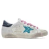 Golden Goose Women's Super-Star Sneakers - White/Light Blue/Dark Blue -Feature Clothing Golden Goose Women s Superstar White Light Blue Dark Blue GWF00103.F001903.10729 08 28 2021 01