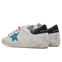 Golden Goose Women's Super-Star Sneakers - White/Light Blue/Dark Blue -Feature Clothing Golden Goose Women s Superstar White Light Blue Dark Blue GWF00103.F001903.10729 08 28 2021 01 4