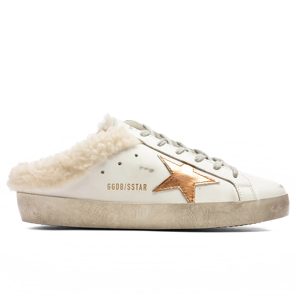 Golden Goose Women's Super Star Sabot - White/Chocolate Brown/Beige 3 Golden Goose Women's Super Star Sabot - White/Chocolate Brown/Beige