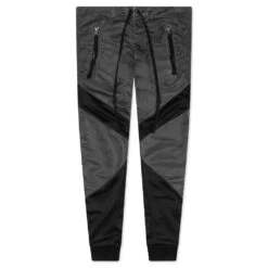 Washed Satin 50/50 Long Slim Pant - Black