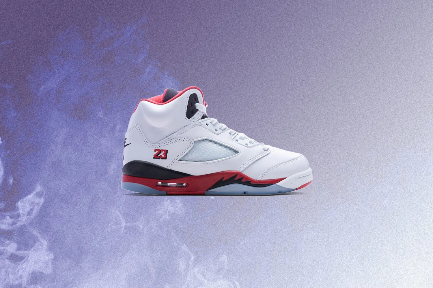 Air Jordan 5 Retro OG Fire Red 'Black Tongue' (GS) - White/Fire Red/Black 7 Air Jordan 5 Retro OG Fire Red 'Black Tongue' (GS) - White/Fire Red/Black - Image 5