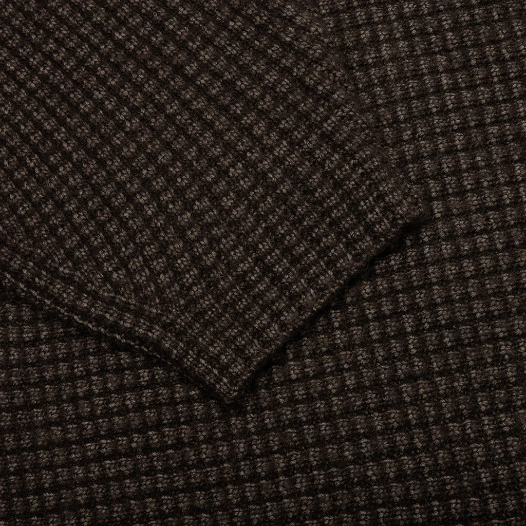 Heavy Waffle Cardigan - Brown 5 Heavy Waffle Cardigan - Brown - Image 3