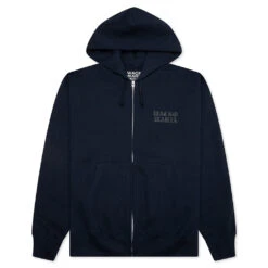 Heavyweight Full Zip Hooded Sweatshirt Type 2 - Navy