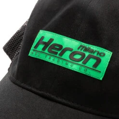 HP Trading Trucker Hat - Black/Green -Feature Clothing Heron Preston HP Trading Trucker Hat Black Green HMLB007F21FAB0011055 07 07 2021 01 4
