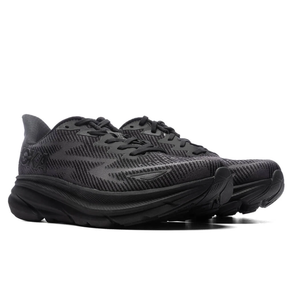 Hoka Clifton 9 - Black/Black 4 Hoka Clifton 9 - Black/Black - Image 2