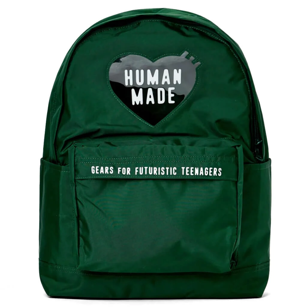 Nylon Heart Backpack - Green 3 Nylon Heart Backpack - Green