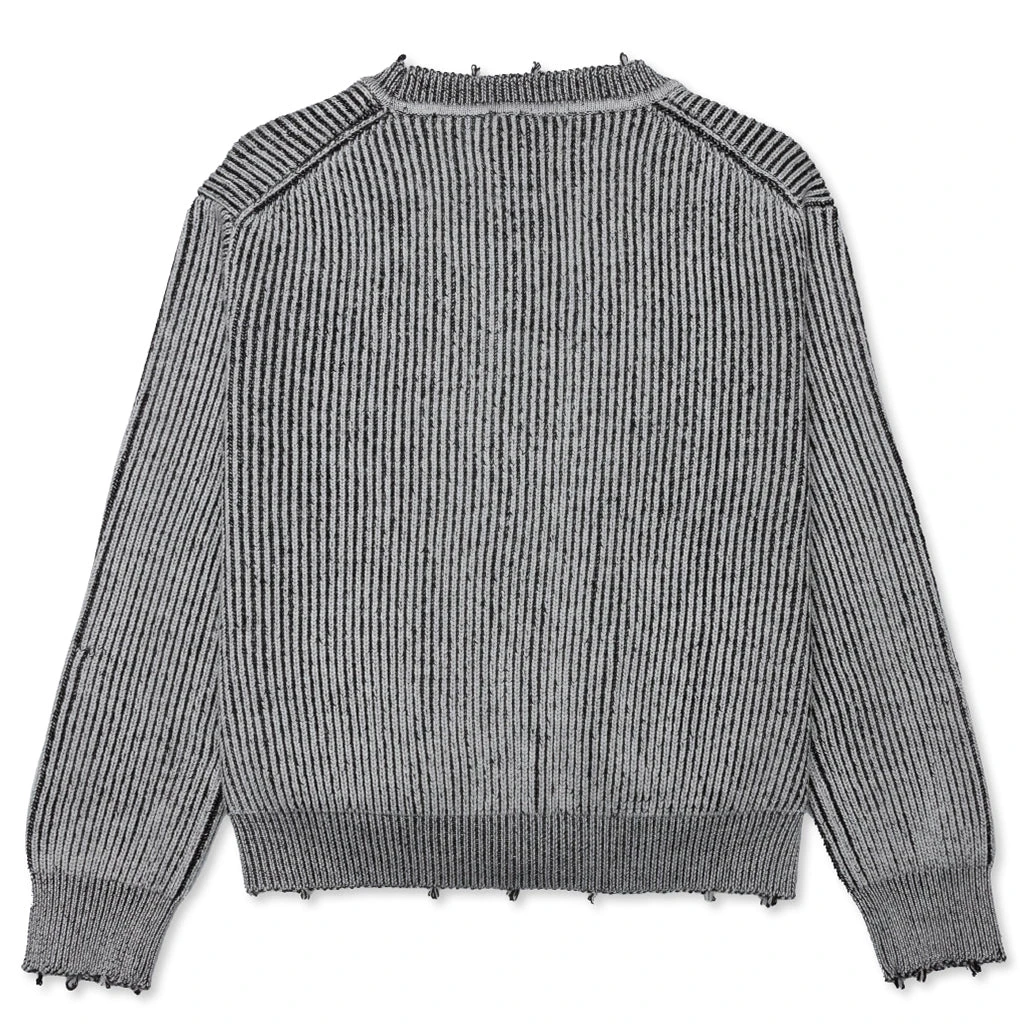 Structure Wool Knit Cardigan - Ash 4 Structure Wool Knit Cardigan - Ash - Image 2