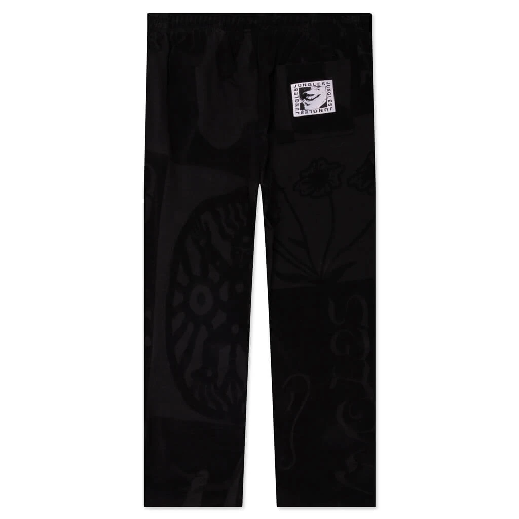 Towelling Beach Pant - Black 4 Towelling Beach Pant - Black - Image 2