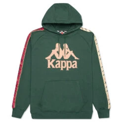 Kappa 222 Banda Hurtado 3 Hoodie - Green/Pink/Beige