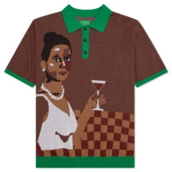 Martini Knit Polo - Brown