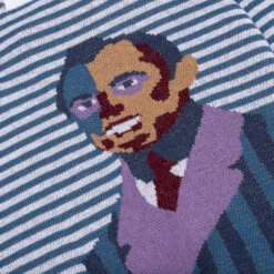 Sir Striped Knit Rugby - Blue 10 Sir Striped Knit Rugby - Blue -Feature Clothing KidSuper Studios Sir Striped Knit Rugby Blue KSPS01 023 04 29 22 Feature 6