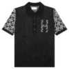 Knit H Pattern Polo - Black 2 Knit H Pattern Polo - Black -Feature Clothing Knit H Pattern Polo Black HTG240148 BLK 04 23 24 Feature KN