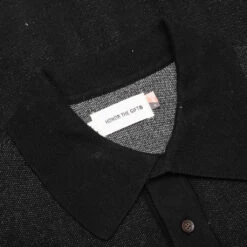 Knit H Pattern Polo - Black -Feature Clothing Knit H Pattern Polo Black HTG240148 BLK 04 23 24 Feature KN 4
