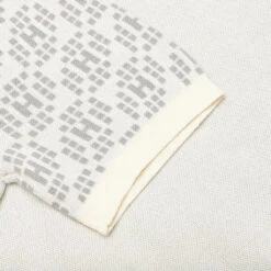 Knit H Pattern Polo - Bone -Feature Clothing Knit H Pattern Polo Bone HTG240148 BONE 04 23 24 Feature KN 8