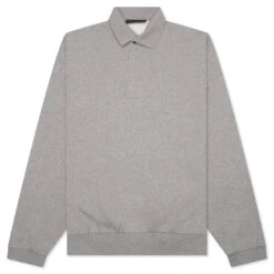 L/S Polo - Dark Heather Oatmeal
