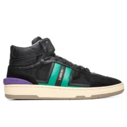 Lanvin Clay High Top Sneakers - Black/Mint Green