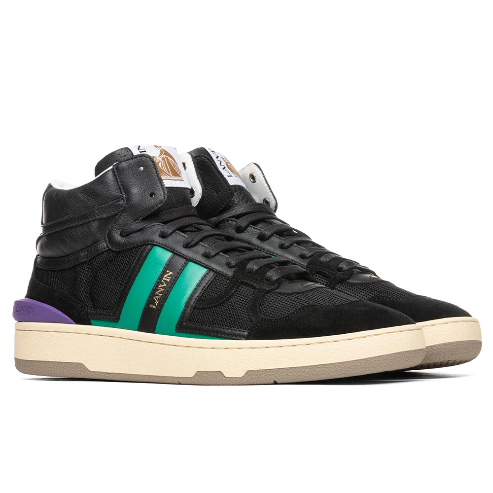 Lanvin Clay High Top Sneakers - Black/Mint Green 4 Lanvin Clay High Top Sneakers - Black/Mint Green - Image 2